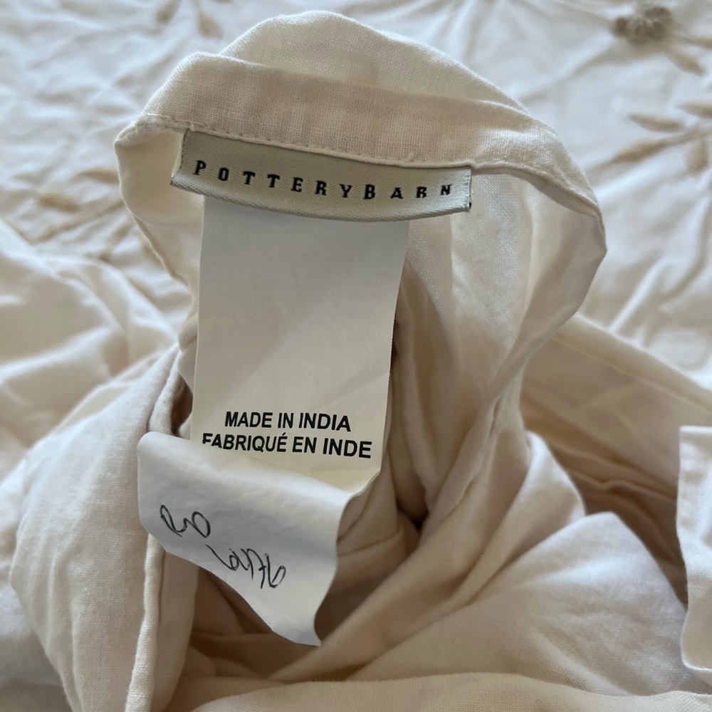 Pottery Barn Floral Embroidered Duvet Cover - Picture 3 of 9